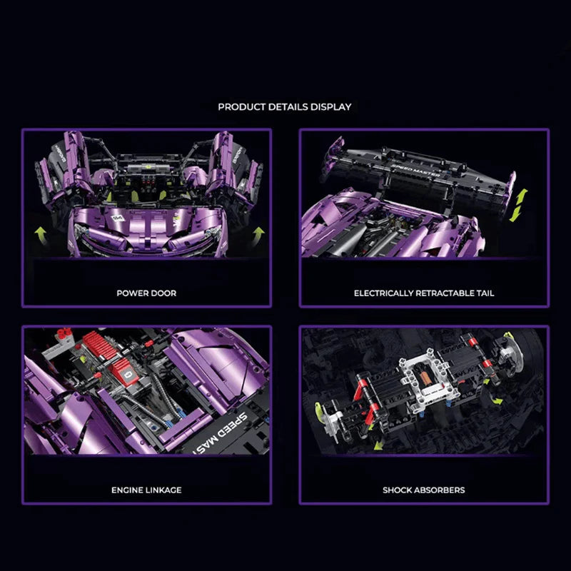 SATIN PURPLE P1 | REMOTE CONTROLLED CAR | 3567 PCS | FEW STOCK | 35KM/H SPEED | GO LIKE A ROCKET |